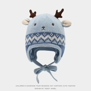 Chapeau en tricot <span class=keywords><strong>de</strong></span> cerf mignon <span class=keywords><strong>pour</strong></span> garçons et filles d'hiver coupe-vent <span class=keywords><strong>pour</strong></span> la protection des oreilles des enfants et des bébés, tissu chaud et confortable - Product Image 6