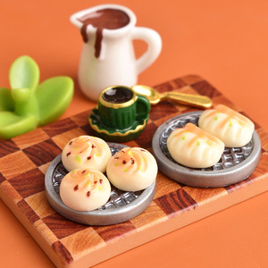 Joli oeuf poché boulette frite breloques en résine miniature nourriture jouer petit déjeuner pour accessoires <span class=keywords><strong>de</strong></span> bricolage maison <span class=keywords><strong>de</strong></span> poupée petite décoration - Product Image 6