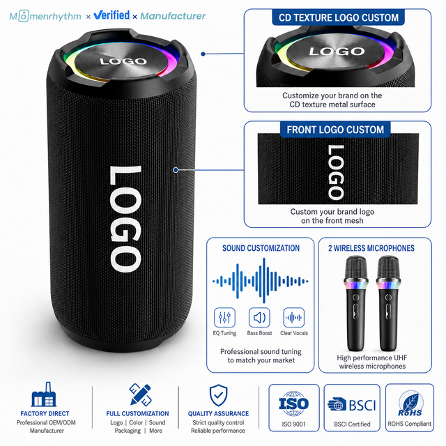 Portatil Party Small Mini Heavy Bass Clear Outdoor Soundcore High Quality Blue Tooth Wireless Fabric Stereo Speaker