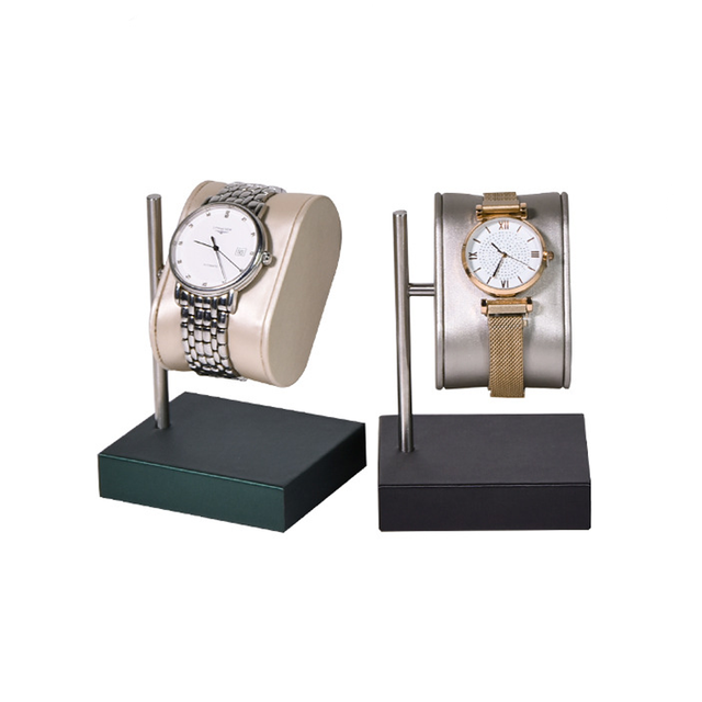 New Style Jewelry Necklace Display Leather Rotating Watch Holder Display Wood Watch Display Stand