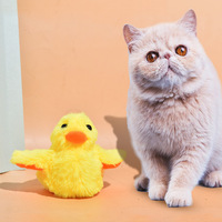 Vente chaude Vocalisation Vibration Secouant les ailes En Peluche En Forme De Canard Chat En Peluche Jouet pour Chat En Gros Interactive Chat Jouets