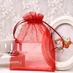 Подарочные пакеты из органзы с индивидуальной упаковкой оптом/сумка для ювелирных изделий/сумка на шнурке