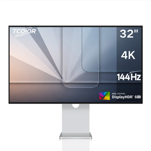 पीछे 32 इंच एल्यूमीनियम मिश्र धातु 4k lcd मॉनिटर गेमिंग और कार्यालय के लिए उच्च ताज़ा दर 144hz 60hz कंप्यूटर डिस्प्ले - Product Image 1