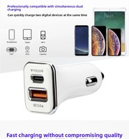 Pengisi Daya Mobil Universal Portabel ABS 12V/24V 18W/20W QC3.0 5V/3A USB Pengisian Cepat dengan Proteksi Overcharge untuk Ponsel dan Earphone