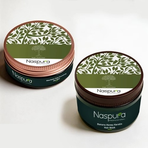 Masque capillaire à la kératine biologique avec <span class=keywords><strong>banane</strong></span> et miel, formule naturelle 2-en-1 pour la réparation et la régénération des cheveux - Product Image 5