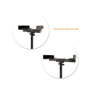 Soportes de Altavoz Ajustables en Altura de Alta Gama BS-310B-1 con Base, Rango de Altura de 72-124 cm, Capacidad de 8 kg, Construcción de Metal y Espuma - Product Image 3