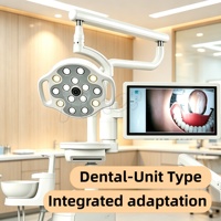 Lampe LED pour unité dentaire, lumière de salle d'opération sans ombre avec caméra intégrée pour l'aménagement d'un cabinet dentaire