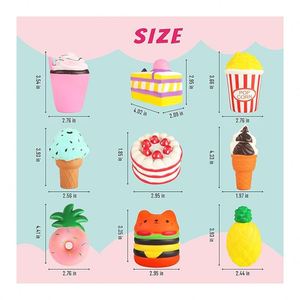 Jouet sensoriel amusant rempli d'eau en forme de crème glacée, lot de 6 jouets compressibles en TPR pour soulager le stress, collection de desserts moelleux - Product Image 3