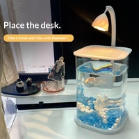 [Soigneusement sélectionné] Ultra-White P.S. Aquarium de bureau créatif rectangulaire pour poissons Betta avec plantes vivantes