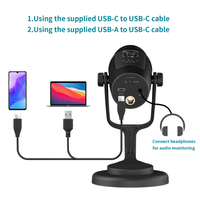 BOYA – BY-PM500W Microphones de bureau de jeu et de podcasting sans fil, à condensateur de musique de studio usb pour enregistrement de réunion PC