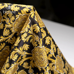 Vải In Kỹ Thuật Số Tùy Chỉnh Vải <span class=keywords><strong>Satin</strong></span> Sáng Bóng Cho Áo Sơ Mi Áo Cánh Vải 100% <span class=keywords><strong>Polyester</strong></span> Nhăn Nheo - Product Image 2