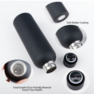 High Quality Drink Bottle Insulated Vacuum Black Metal <b>Flask</b> Bottle 500ml Waterbottle Stainless Steel Water Bottle Custom Logo - Product Image 3