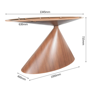 قاعدة طاولة كبيرة بيضاوية اللون من خشب الجوز الحديدي بتصميم بسيط من FANTIAN للمنزل على شكل قاعدة/فندق - Product Image 2
