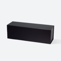 Boîte cadeau magnétique noire de luxe de taille étroite Bluk B4 pour l'emballage de vêtements avec ruban