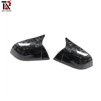 Pour Tesla modèle 3 2019-2025 Highland Adhésif Style Bull Horn Miroir Couverture Sec En Fiber De Carbone Modification Extérieure