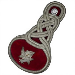 Épaulettes d'officiers de cavalerie, panneaux d'épaule brodés en or de la cavalerie russe, en toile à coudre, tissu personnalisé de haute qualité - Product Image 1