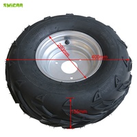 Jante de roue 16x8-7 16/8 Pneu 16x8x7 pour Go Kart Tondeuse Quad Taotao 110 125 ATV 7 "Pneu