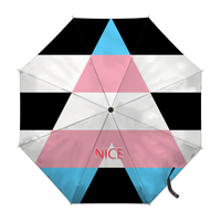 Parapluie personnalisé en caoutchouc aux tons arc-en-ciel du drapeau de la fierté gay, idéal pour les événements thématiques nocturnes et les excursions en pleine nature