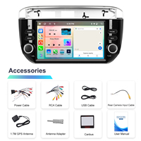 Podofo 7 ''6 + 128GB Android Autoradio sans fil Carplay/Android Auto IPS GPS DVR WiFi BT pour Fiat Punto 2010-2016/Linea 2012-2015