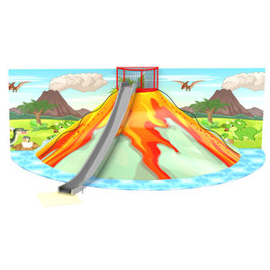زحليقة بركانية داخلية مع مسار تسلق، زحليقة ملعب داخلي، زحليقة كبيرة للأطفال - Product Image 1