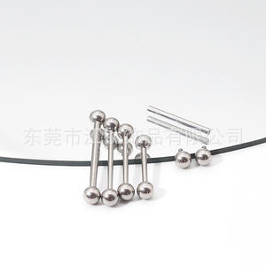 Piercing per l'orecchio a barra dritta in lega di titanio G23 con filettatura interna, anello da lingua per matrimonio; con zircone ASTM-F136 come pietra principale - Product Image 6