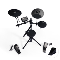 PD Compact Digital Drum Kit Electronic Percussion Set for Beginners Home Learning Practice Music Equipment