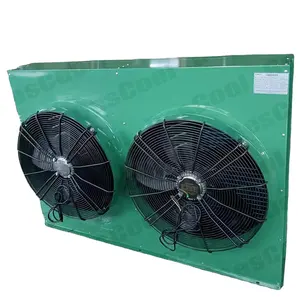 Bescool - Peça de troca de calor para refrigeração de ambientes frios, motor de ventilador, caixa verde, refrigerado a ar, com 2 ventiladores, para câmara fria, para aquecimento