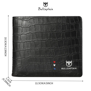 <span class=keywords><strong>Portafoglio</strong></span> da <span class=keywords><strong>uomo</strong></span> BULLCAPTAIN in vera pelle, multi-card, grande capacità, casual, da lavoro, porta soldi, porta carte di credito - Product Image 6