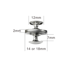 (200 bộ/hộp) 14/18mm từ nút túi nam châm khóa ví nút kim loại Snap-Fastener từ Móc da đinh tán - Product Image 2