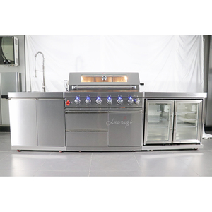 Professional Premium Portable Stainless Steel LPG <strong>Gas</strong> Grill <strong>6</strong> <strong>Burners</strong> 90000BTU Modern Korean Style Outdoor <strong>BBQ</strong> Kitchen Equipment - Product Image 1
