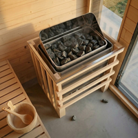 Sauna Exterior Híbrida con Calefacción de Espectro Completo, Terapia Infrarroja y Sauna Tradicional, Personalizable para Uso Doméstico y Comercial