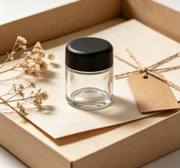 Frascos de Vidrio Cilíndricos Negros con Tapas de Bambú/Vidrio para Lociones, Perfumes y Productos de Cuidado de la Piel, Envases Recargables de 200 ml