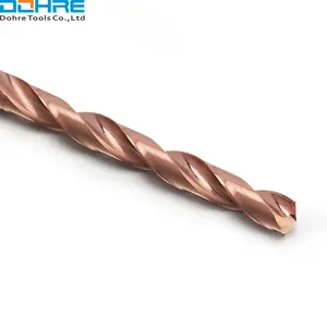 Dohre broca bronze de liga de aço, 2 flautas broca de carboneto de tungstênio para cnc e material