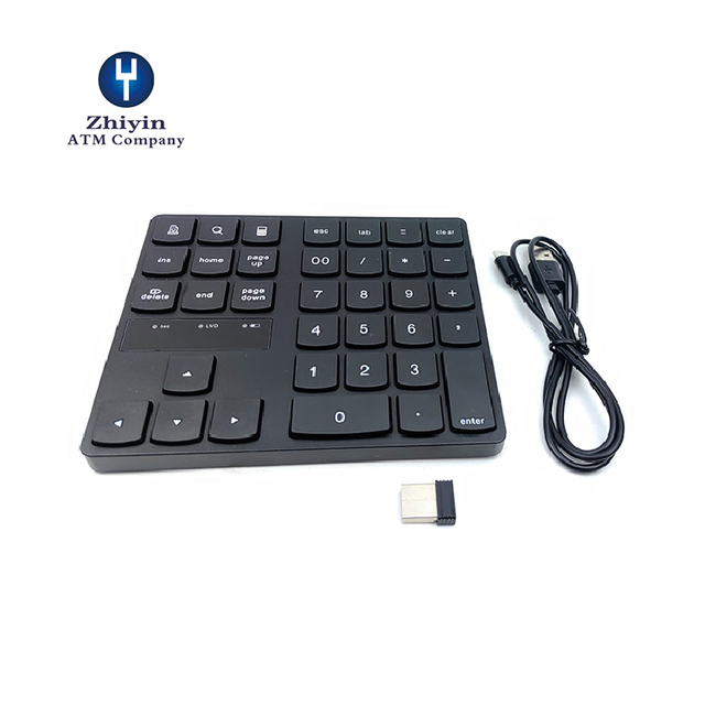 ATM Parts Numpad 2.4G USB Wireless Numeric Keypad 35 Keys Charging Digital Keyboard for Wincor Notebook Laptop Mini