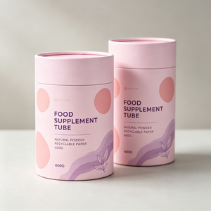 Cylindre en carton sans plastique pour emballage de boissons durable, design biodégradable - Product Image 1