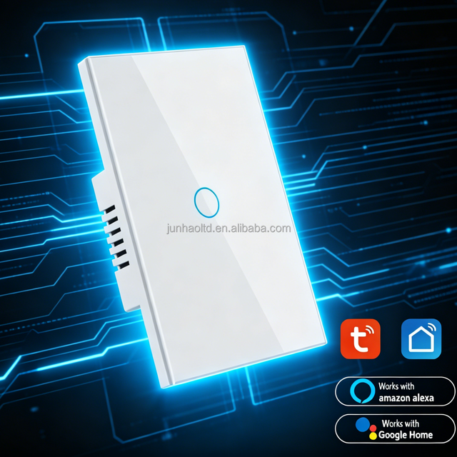 Wireless Tuya Smart 1/2/3/4 Gang Zigbee Wall Switch Touch Google Alexa App Remote Control 10A 110-240v Waterproof Double Pole