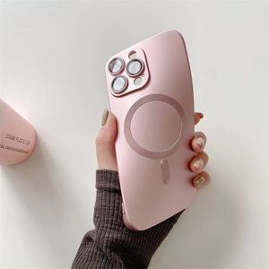 Funda de Teléfono de TPU Suave de Lujo Esmerilada, Funda Metálica Brillante con Revestimiento Magnético para Mujer, para Teléfono 16 15 14 Pro Max - Product Image 6