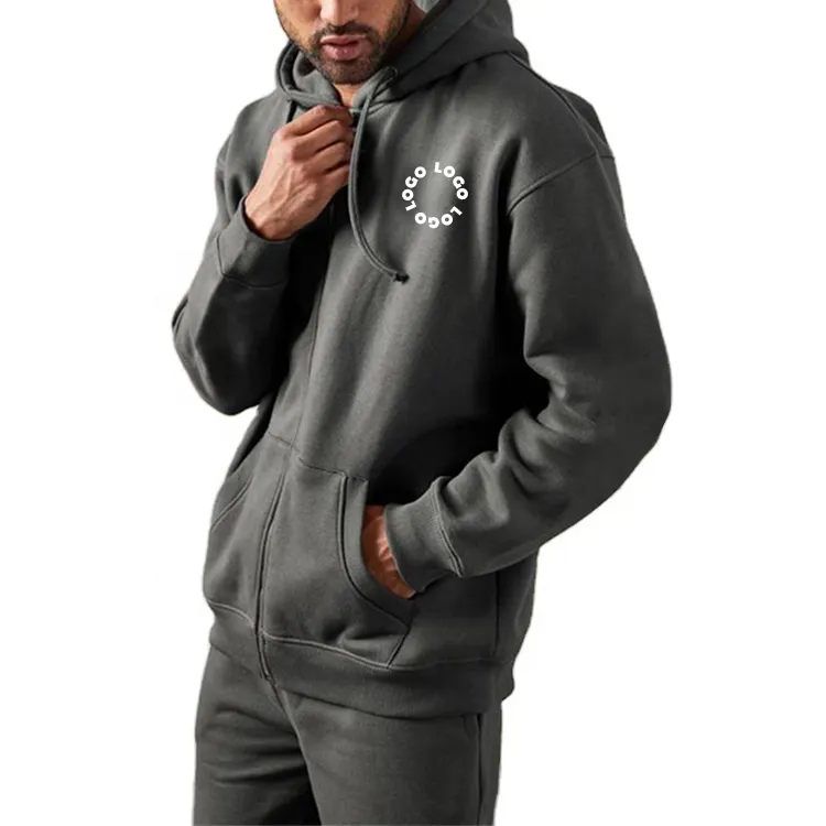 2022 Spring Custom Logo Long Sleeve Zip Up Hoodies 2 Piece Set Shorts Sweatsuit Embroidery Jogging Suit Men Track Suits