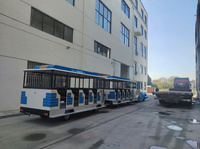 Train électrique sans rail Dorlin à prix avantageux pour 42 passagers, style rétro, pour parcs d'attractions et parcs à thème