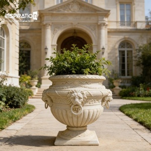 Vase en <span class=keywords><strong>pierre</strong></span> d'<span class=keywords><strong>imitation</strong></span> pour musée de station balnéaire du désert, pot de fleurs en <span class=keywords><strong>pierre</strong></span> moulée, pot en <span class=keywords><strong>pierre</strong></span> préfabriquée pour aménagement paysager de zoo - Product Image 1