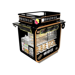 Tốt Nhất Bán Ngoài Trời Đường Phố Nhanh Chóng Thực Phẩm Snack Kiosk Với Bánh Hiển Thị Trường Hợp/Bằng Gỗ Bán Lẻ Crepe Tủ Thiết Kế Gian Hàng Nhà Cung Cấp - Product Image 3