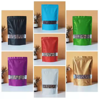 Sacs d'emballage en plastique à fond plat personnalisés en gros, impression en gravure sur feuille d'aluminium, fenêtre pour aliments, collations, chips de pommes de terre