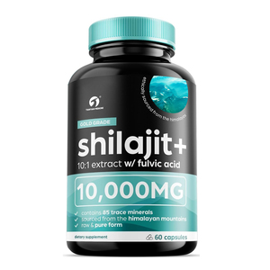 Tianyuan 10000mg capsula di Shilajit pura + estratto di 10:1 W/Capsule di acido fulvico contiene 85 tracce di minerali integratore vegetariano - Product Image 1