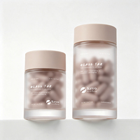 Flacon en verre Keyo 50ml 100ml pour capsules blanchissantes, vitamines, soins capillaires et cutanés, pot haut de gamme hermétique pour pilules