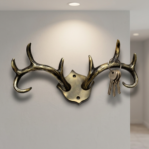 AK Brass Antler Shape Wall <b>Hook</b> Brass Finished <b>Decorative</b> <b>Coat</b> Hanger Wall Mounted <b>Hook</b> Clothes Hanger Home Interior Decor - Product Image 4