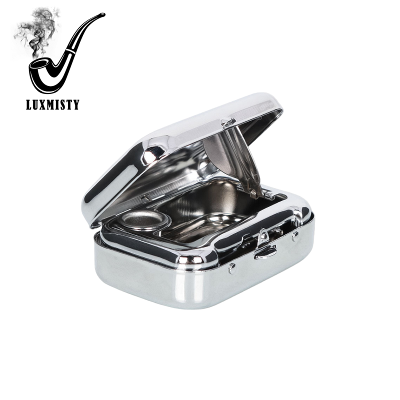 cigarette ashtray portable "I Will Quit Tomorrow" free to use and clean Portable Custom Wooden Logo Metal