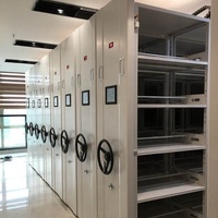 Système de stockage de compacteur de fichiers électriques automatiques à haute densité étagère de bibliothèque mobile moderne entrepôt de banque réglable mobile