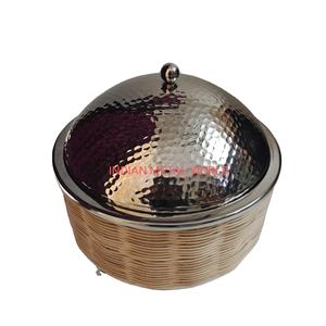 Cazuela de acero inoxidable personalizada para el hogar, olla caliente de madera hecha a mano con tapa, novedad - Product Image 1