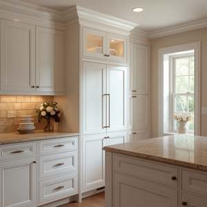 Prix d'usine, armoires de cuisine européennes modernes et luxueuses, fabricant professionnel, bois massif, design de cuisine de luxe - Product Image 1