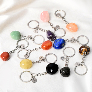 Cristales Curativos Naturales, Artesanías de Cuarzo, Gemas de los Doce Signos del Zodiaco, Llavero de Cristal para Decoraciones Colgantes - Product Image 3